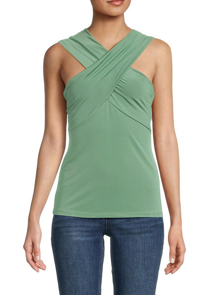 Renee C. Women's Criss Cross Top - Sage Cover