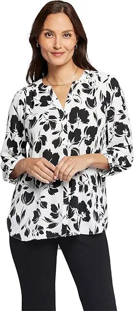 NYDJ Pintuck Blouse (campanil) Women's Clothing Cover