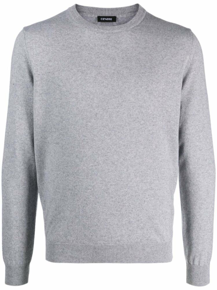 Cenere GB fine-knit crew-neck jumper - Grey Cover