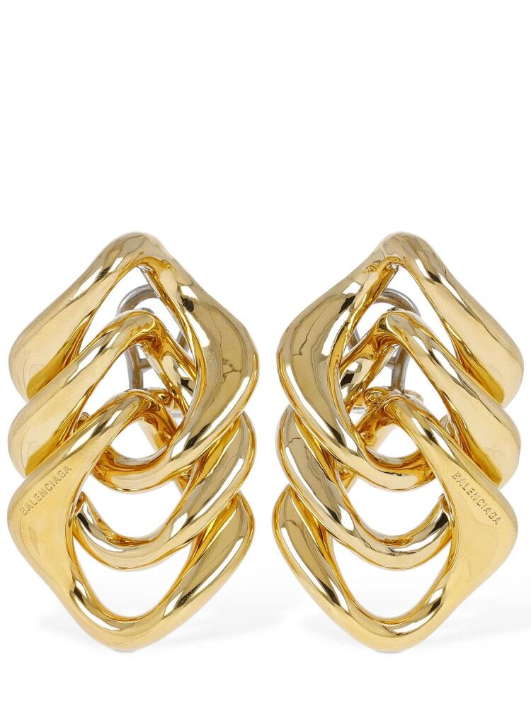 BALENCIAGA Linked Brass Earrings Cover