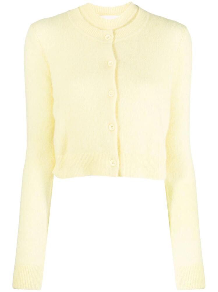 MARANT ÉTOILE button-down long-sleeve cardigan - Yellow Cover