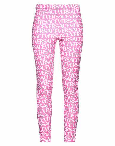 Versace Woman Leggings Fuchsia Polyamide, Elastane Cover