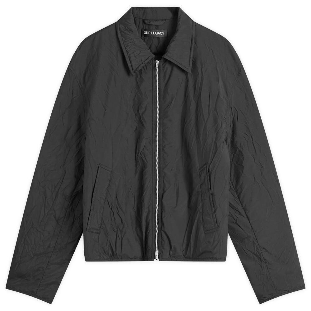 Our Legacy Men's Slight Crinkle Jacket in Shining Black Crinkle Solaro Cover