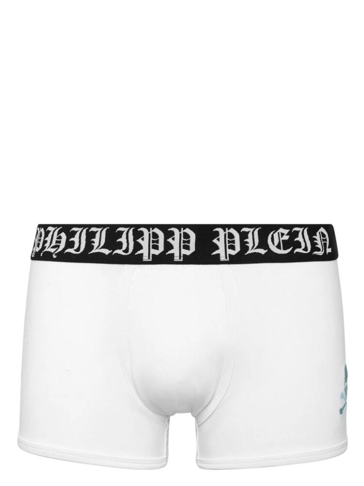 Philipp Plein Skull & Bones embroidered briefs - White Cover