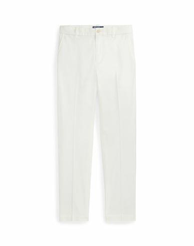 Polo Ralph Lauren Cropped Slim Fit Twill Chino Pant Woman Pants White Cotton, Elastane Cover