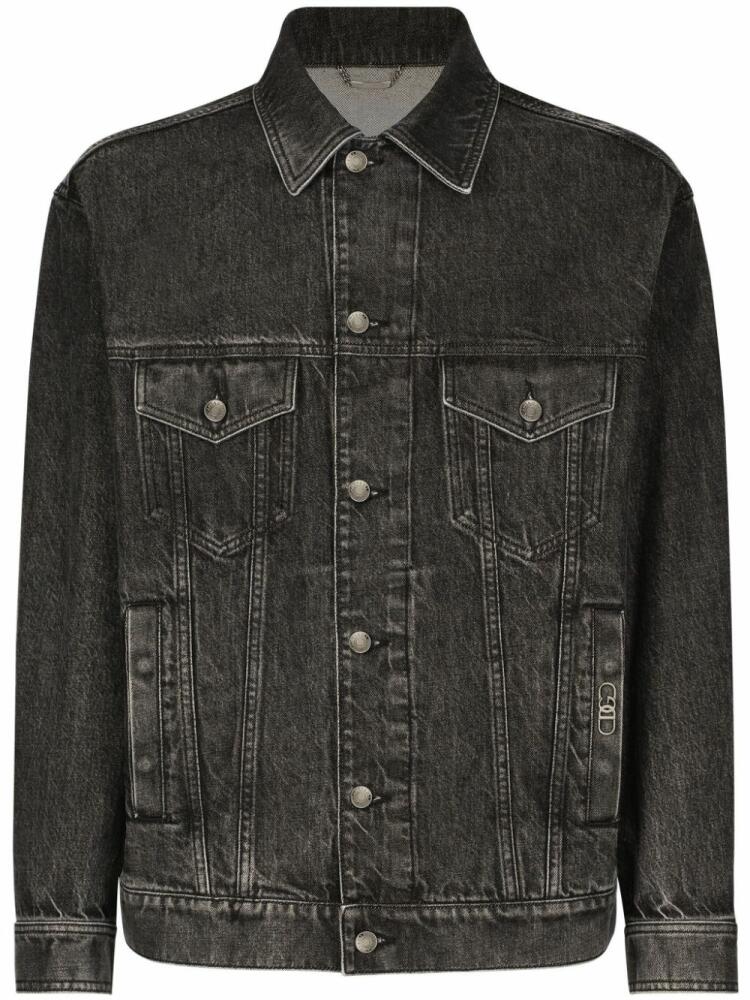 Dolce & Gabbana DG-logo denim jacket - Black Cover