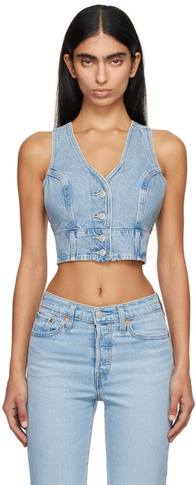 Levi's Blue Mona Denim Tank Top Cover