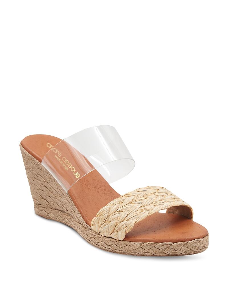 Andre Assous Women's Anfisa Raffia Wedge Sandals Cover