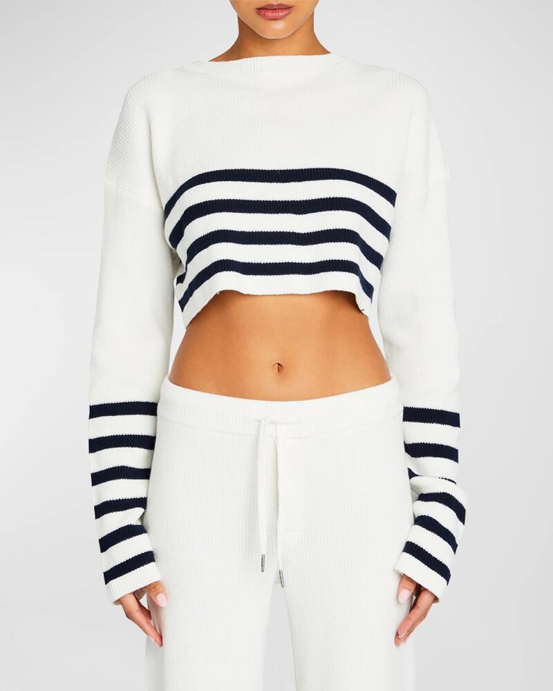 SER.O.YA Sharlie Stripe Cropped Sweater Cover