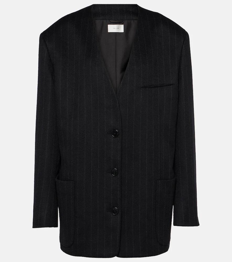 The Row Torania pinstriped cashmere blazer Cover