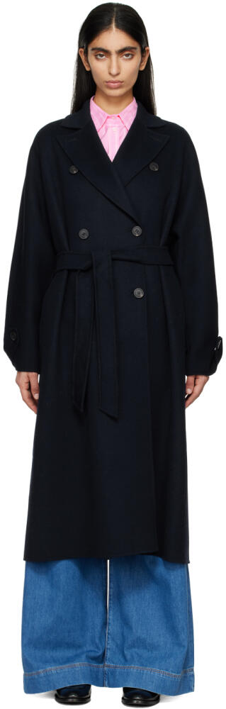 Weekend Max Mara Navy Affetto Coat Cover