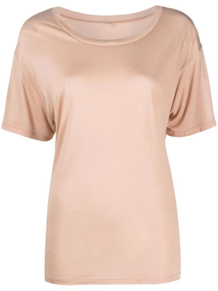 Baserange scoop-neck T-shirt - Neutrals Cover