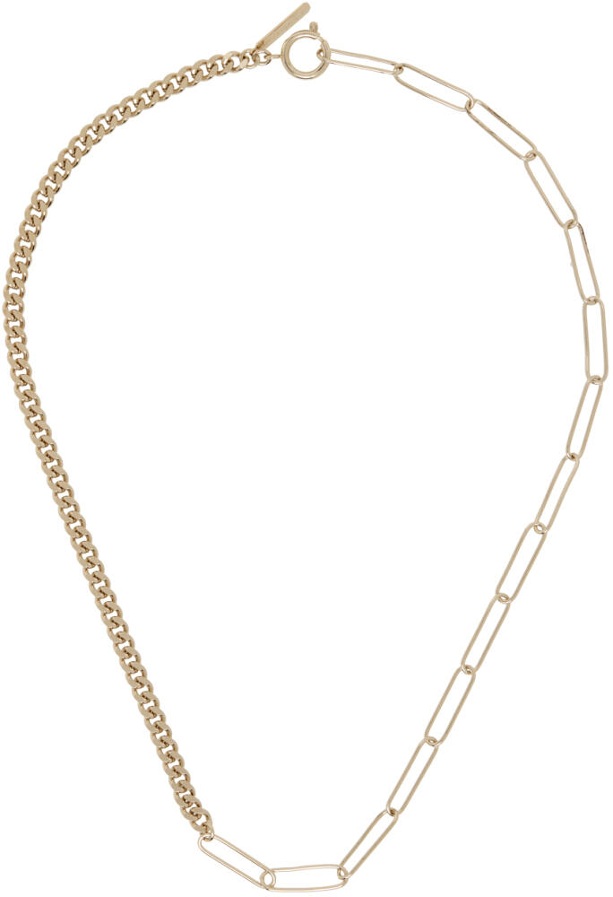 Justine Clenquet SSENSE Exclusive Gold Nico Necklace Cover