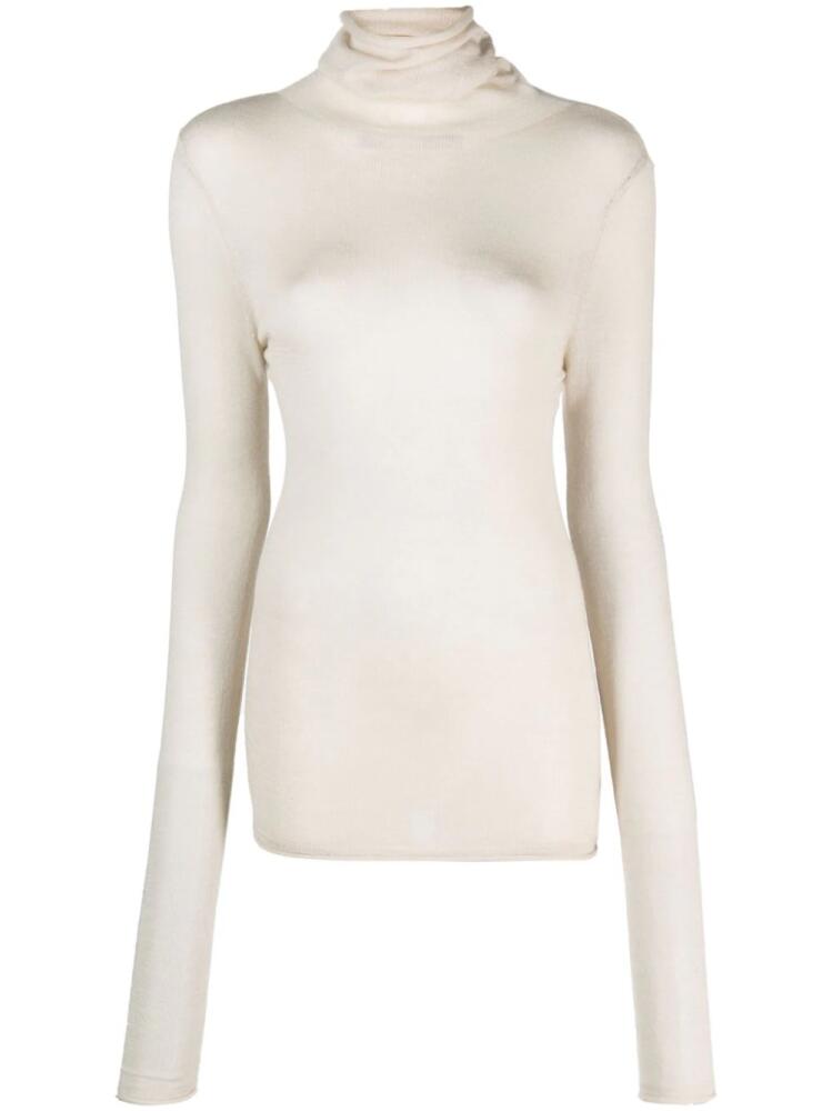 Wild Cashmere fine-knit rolle-neck jumper - Neutrals Cover