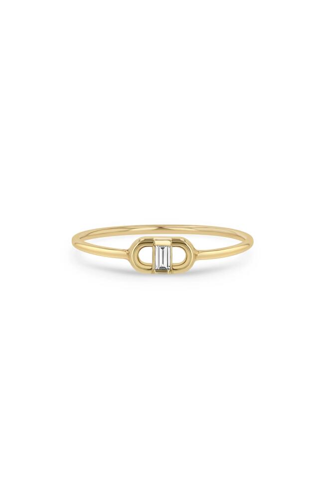 Zoë Chicco Diamond Oval Link Ring in Yellow Gold Cover