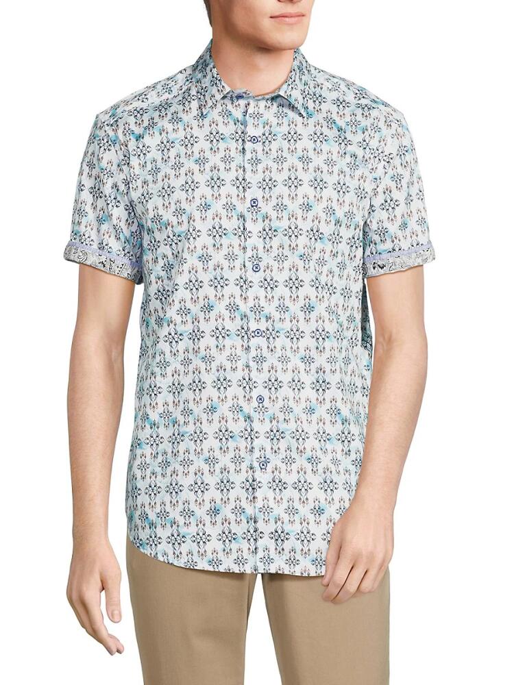 Robert Graham Men's Carver Classic Fit Print Shirt Cover