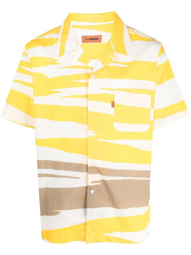 Missoni graphic-print short-sleeve shirt - Yellow Cover