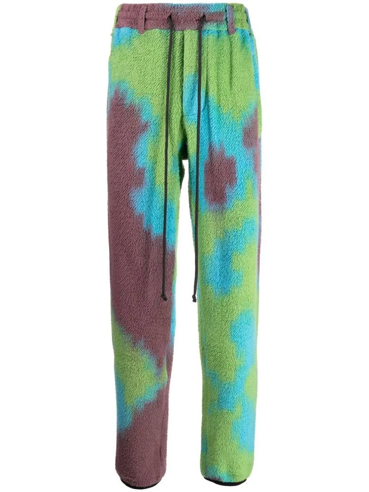 Song For The Mute tie-dye drawstring track pants - Green Cover