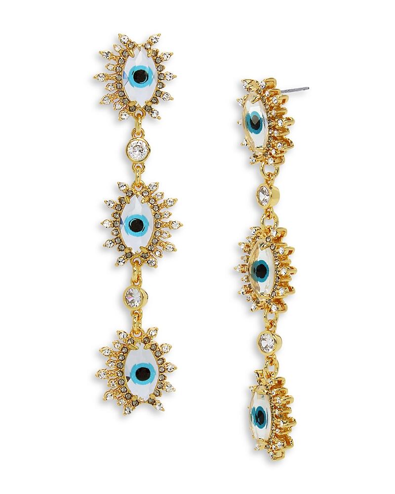 Kurt Geiger London Faceted Evil Eye Linear Drop Earrings Cover