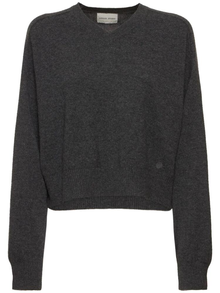 LOULOU STUDIO Emsalo Cashmere V Neck Sweater Cover