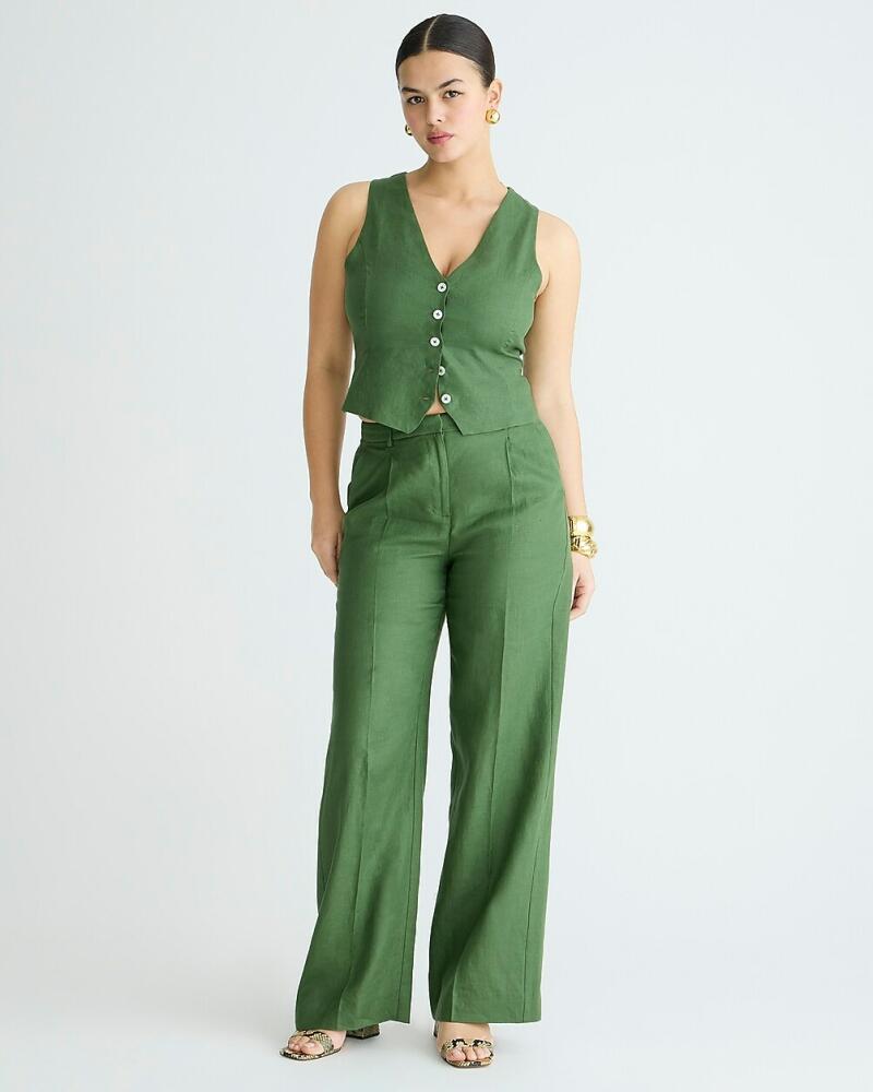 J.Crew Wide-leg essential pant in linen Cover