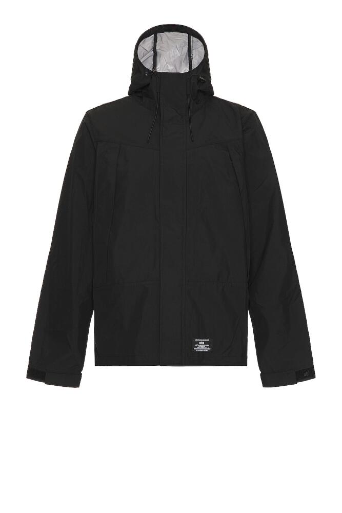 ALPHA INDUSTRIES Paracord Rain Shell Jacket in Black Cover