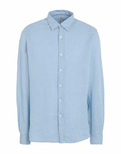 Woolrich Linen Shirt Man Shirt Light blue Linen Cover