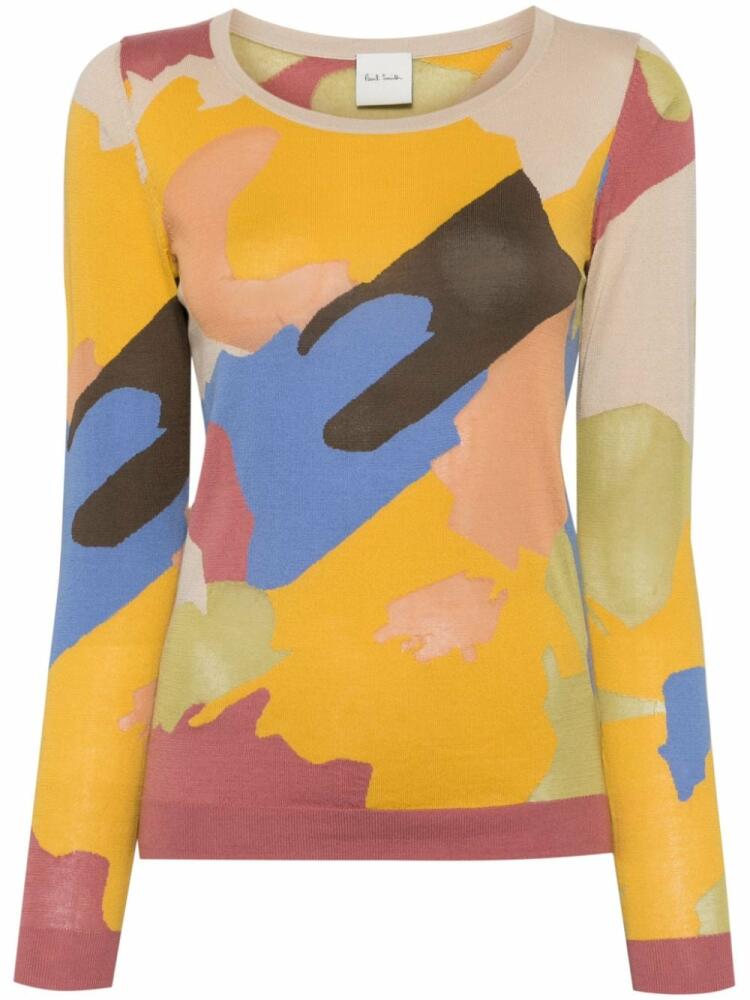 Paul Smith Floral Collage-intarsia jumper - Brown Cover