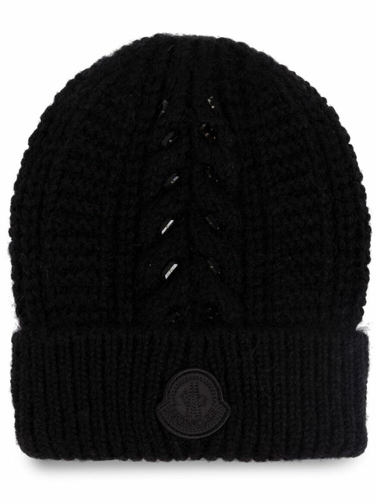 Moncler embroidered beanie - Black Cover