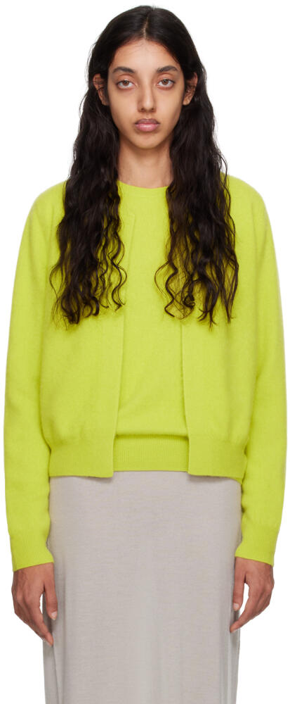 Frenckenberger Yellow Mini Bomber Cardigan Cover