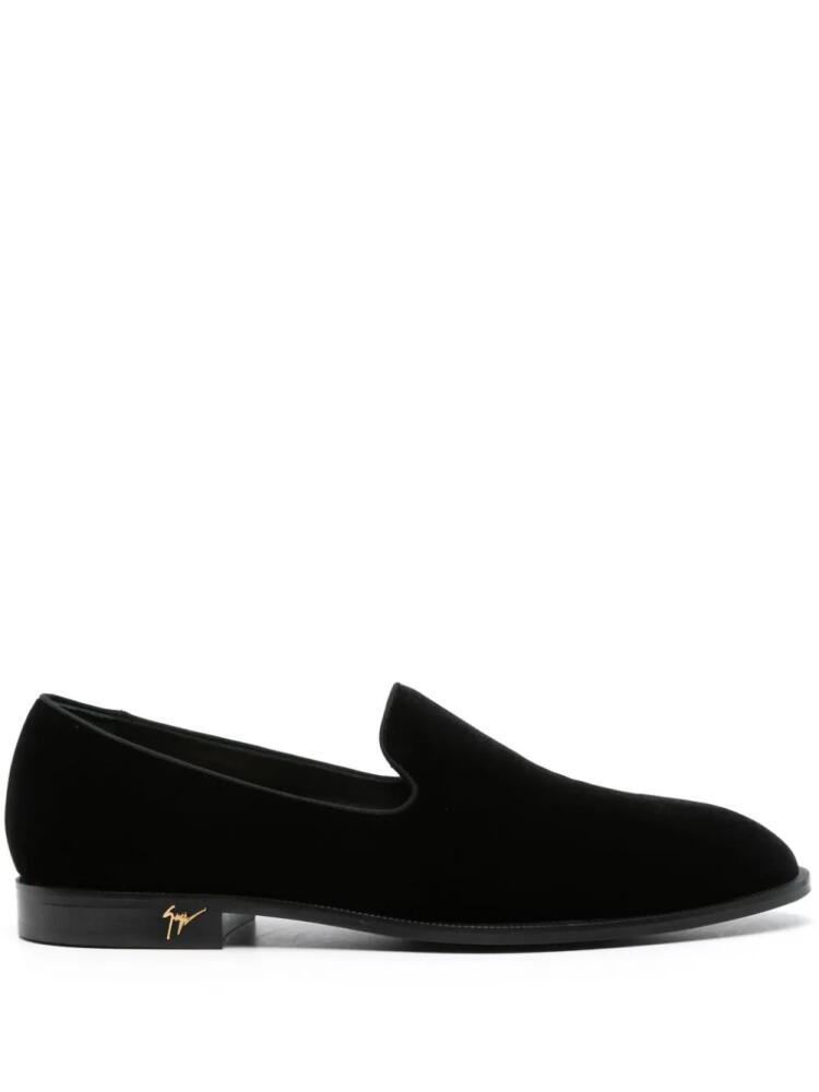 Giuseppe Zanotti Rudolph velvet slippers - Black Cover