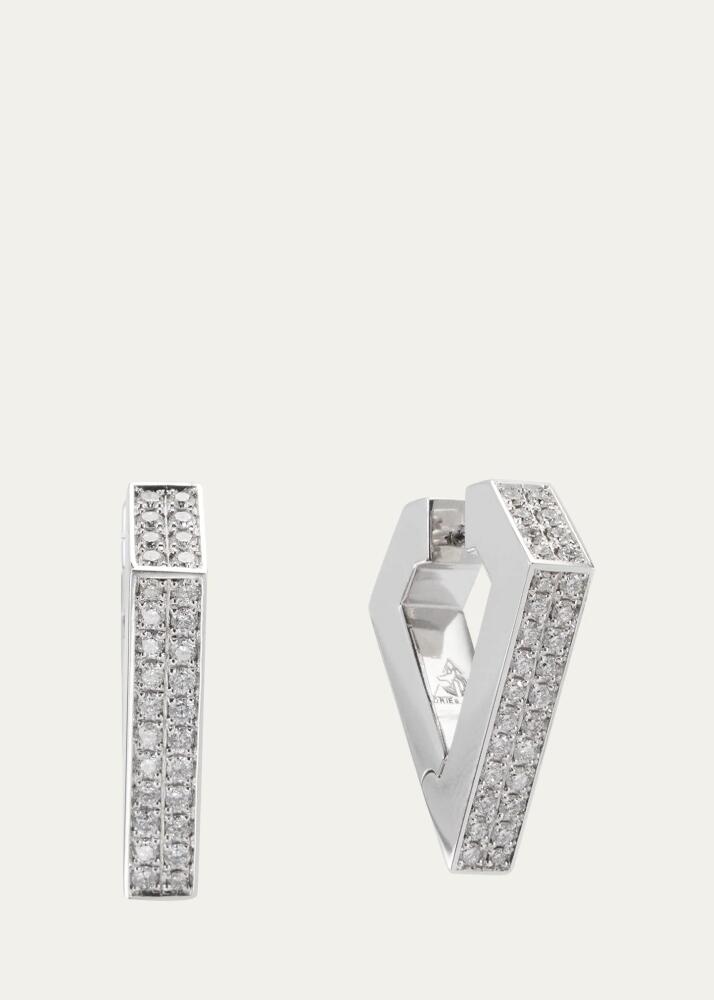 Dries Criel 18k White Gold Maxi Diamond Brute Diamanti Earrings Cover