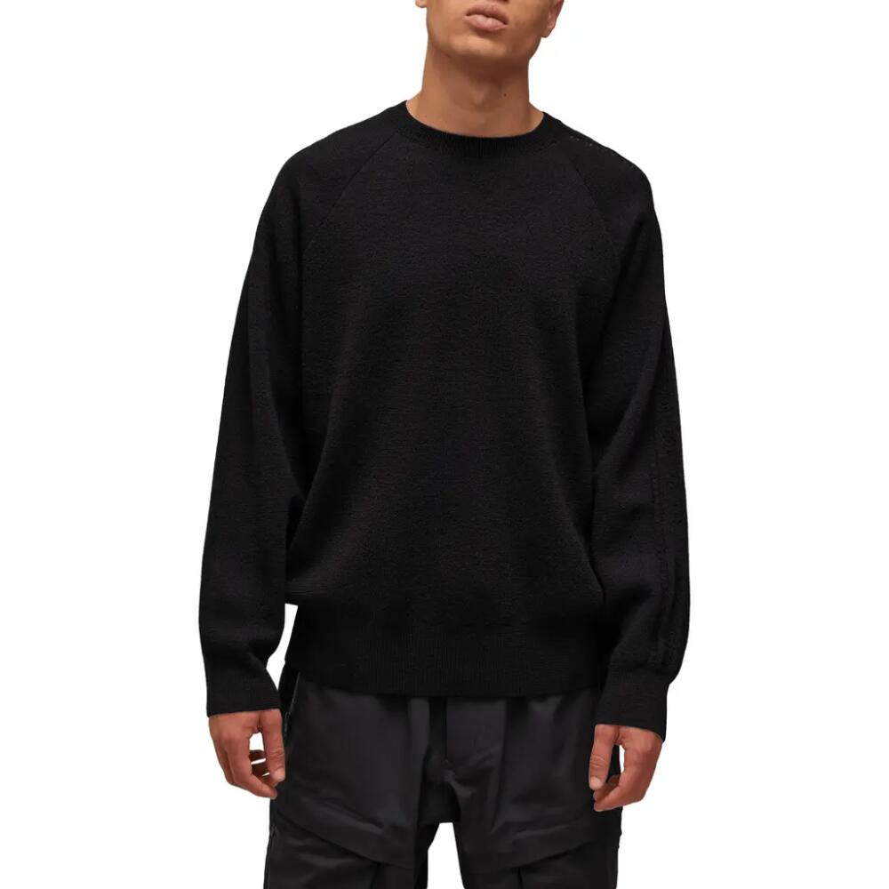 Y-3 3-Stripes Wool Blend Sweater in Black Cover