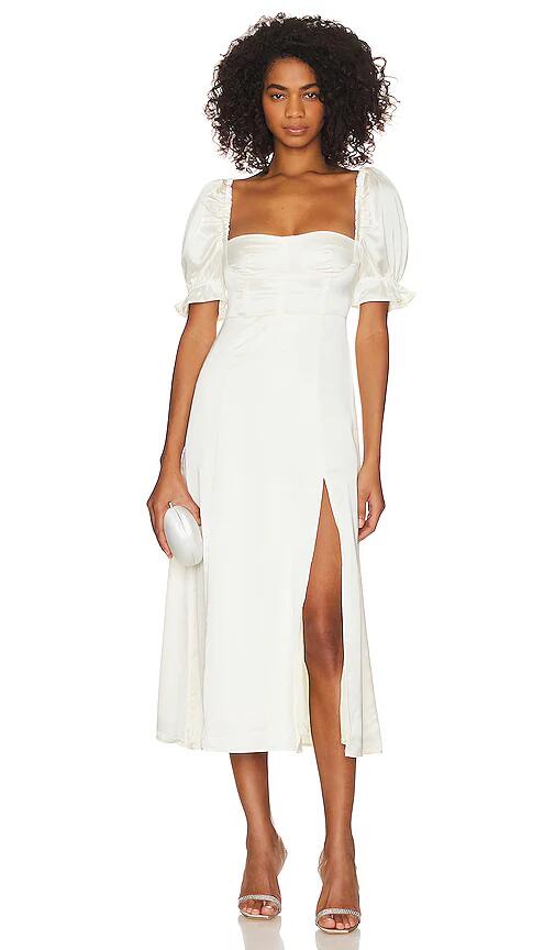 WeWoreWhat Puff Sleeve Midi Dress in White Cover