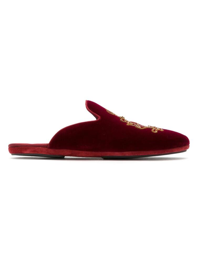 Dolce & Gabbana embroidered velvet slippers Cover