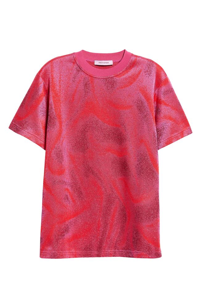 MACCAPANI Metallic T-Shirt in Fuxia/Red Cover