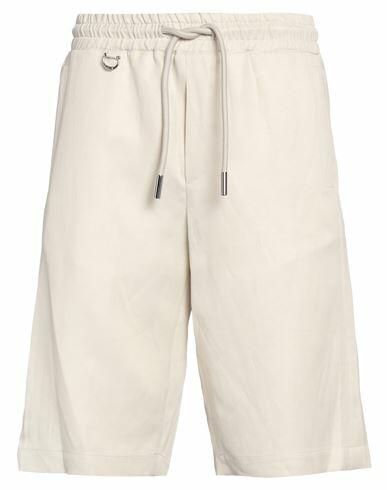 John Richmond Man Shorts & Bermuda Shorts Beige Viscose, Linen Cover