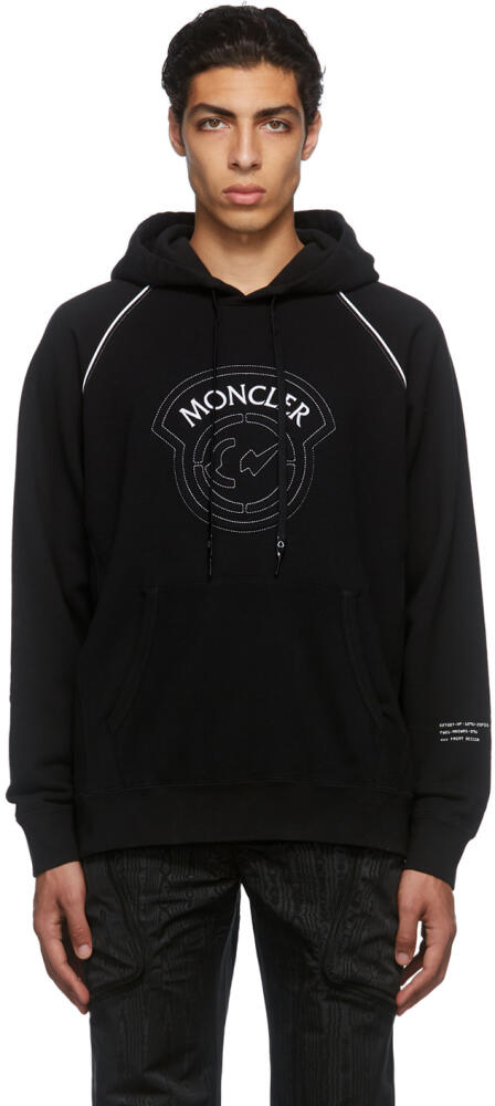 Moncler Genius 7 Moncler FRGMT Hiroshi Fujiwara Black Logo Hoodie Cover