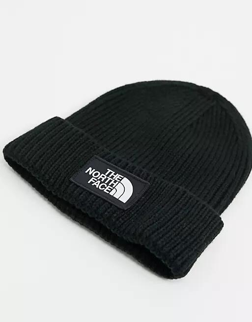 The North Face Box logo cuffed beanie in black Cover