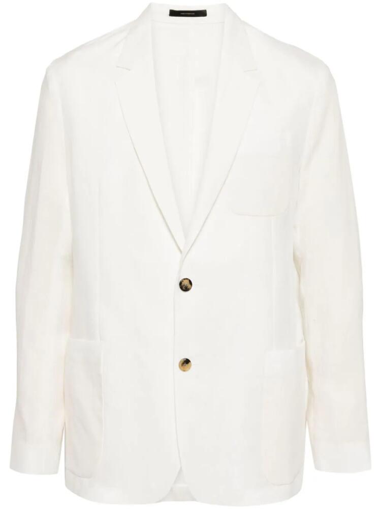 Paul Smith single-breasted linen blazer - White Cover