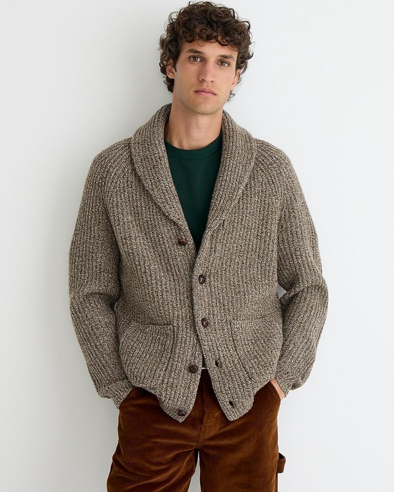 J.Crew Rugged merino wool-blend cardigan sweater Cover