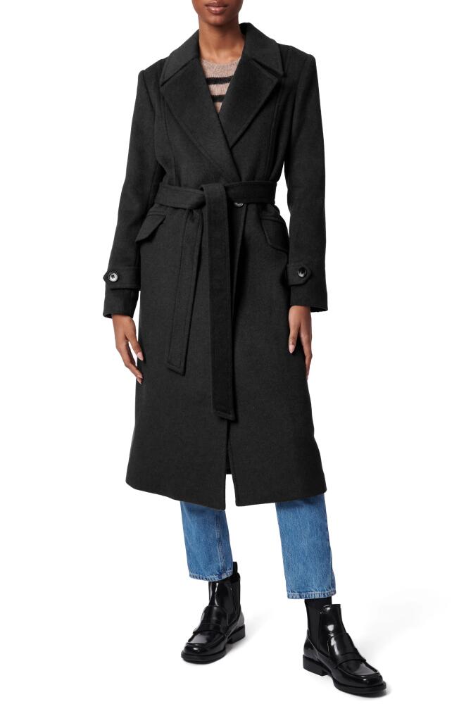 Bernardo Double Breasted Belted Coat in Black Cover