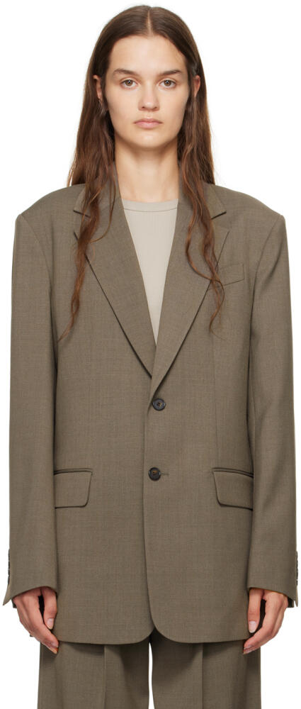 Filippa K Taupe Davina Wool Blazer Cover