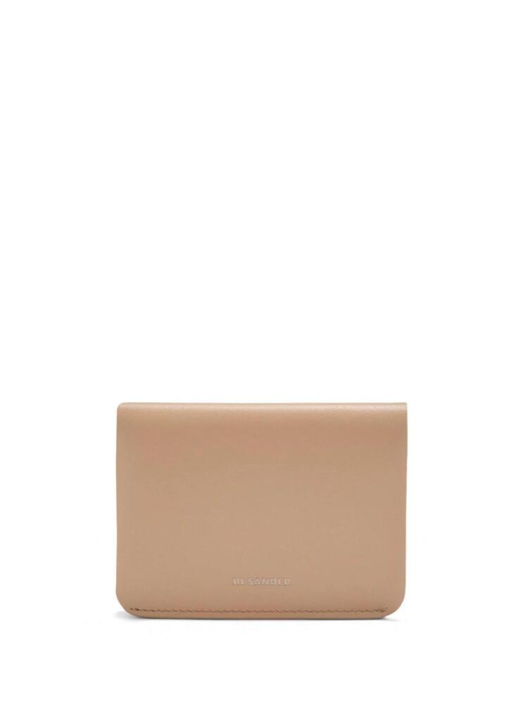 Jil Sander logo-print leather cardholder - Pink Cover