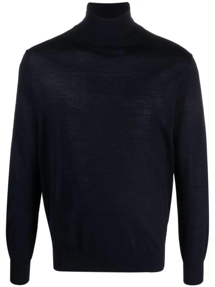 Ballantyne roll-neck fine-knit jumper - Blue Cover