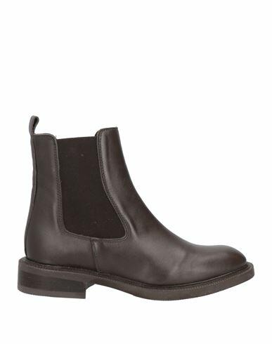 Leonardo Principi Woman Ankle boots Dark brown Calfskin Cover