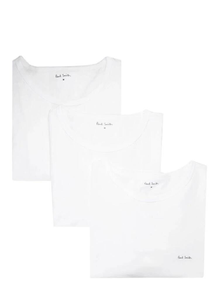 Paul Smith logo-print cotton T-shirt (pack of three) - White Cover