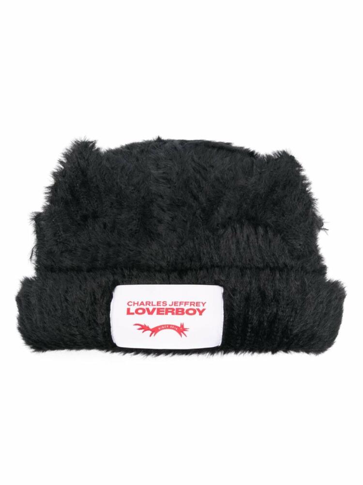 Charles Jeffrey Loverboy Fluffy Chunky Ears beanie - Black Cover