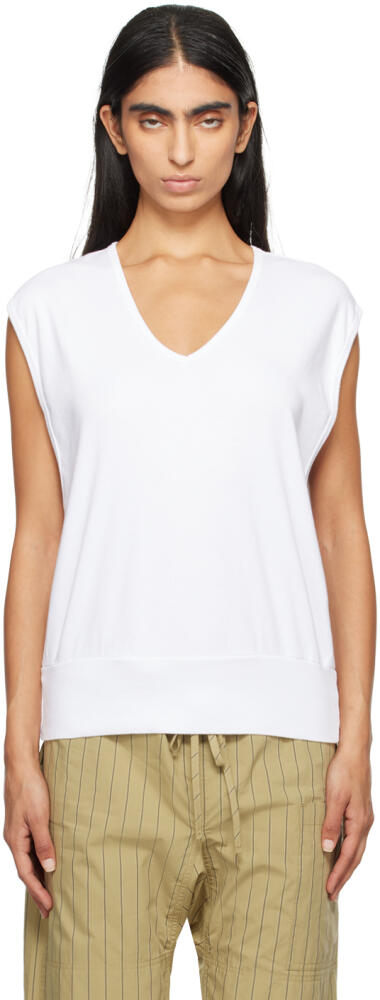 Gil Rodriguez White Billie Oversized Tank Top Cover