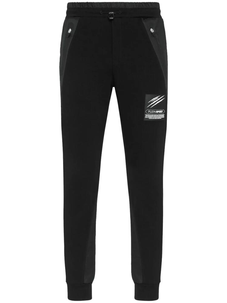 Plein Sport logo-patch track pants - Black Cover